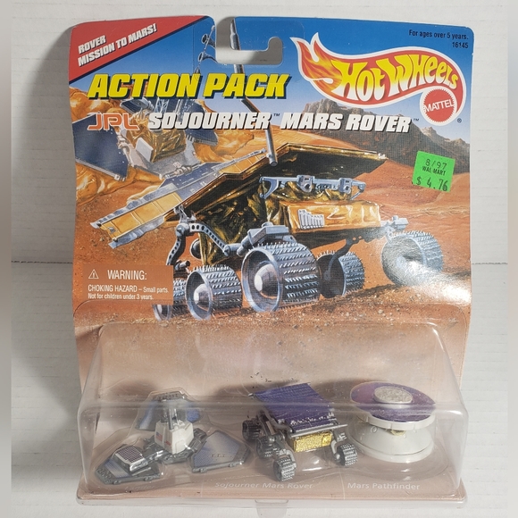 Hot Wheels Action Pack JPL Sojourner Mars Rover #1 NWT Vintage - Picture 1 of 2
